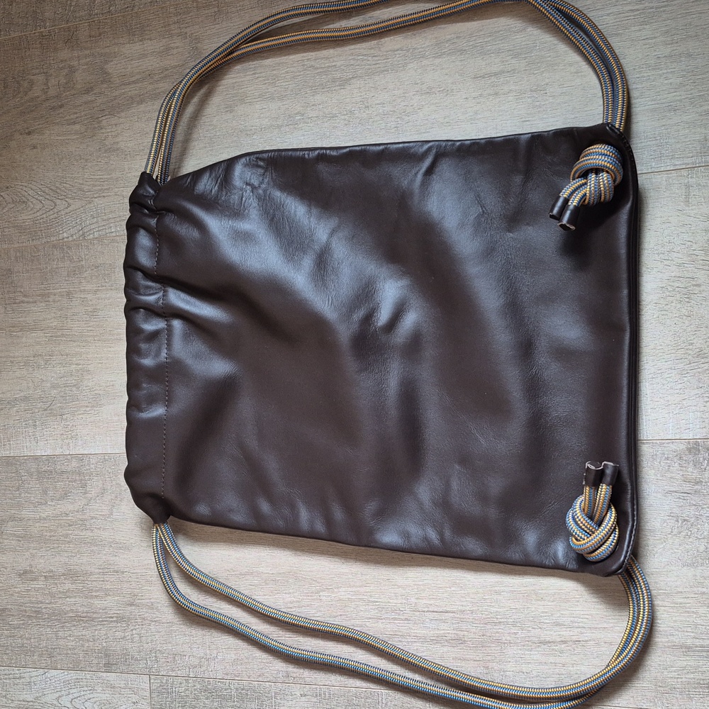 NWOT Leather Drawstring Backpack